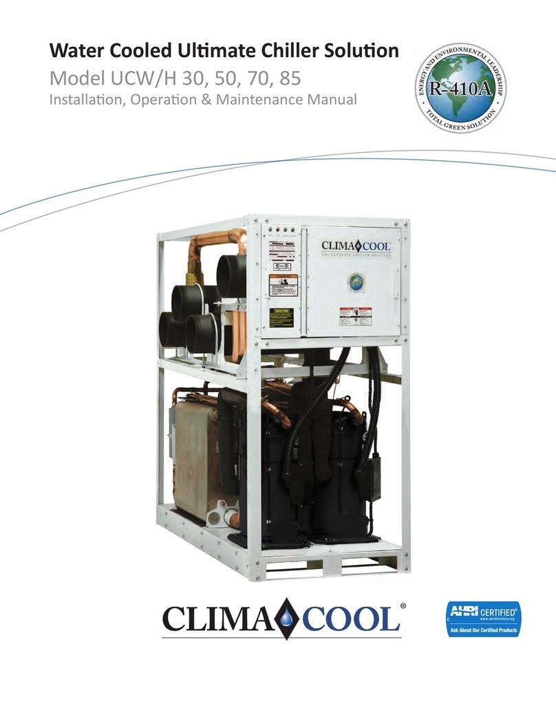ClimaCool UCW 30 Installation, operation & maintenance manual
