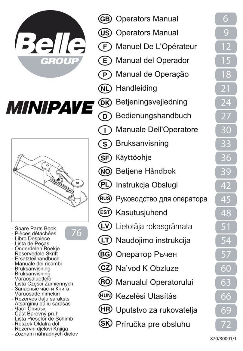 Belle MINIPAVE operating manual