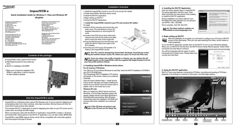 Hauppauge ImpactVCB-e User manual