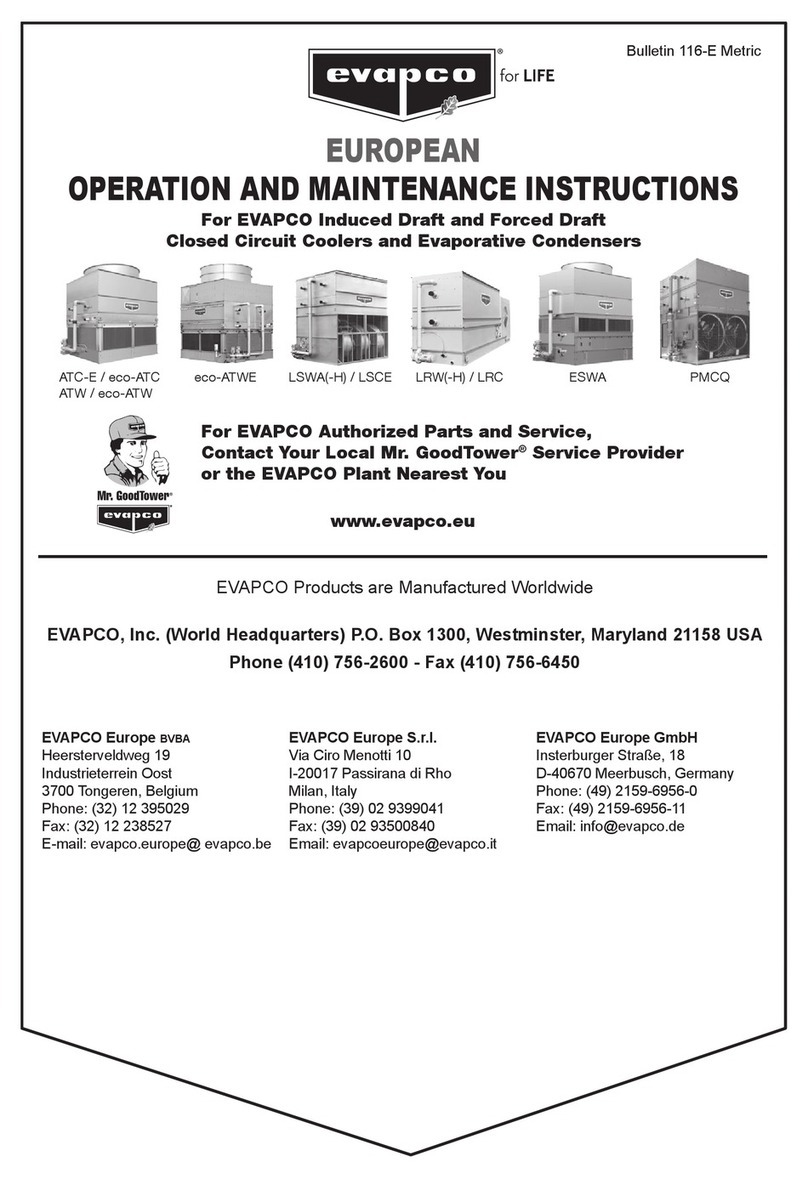 EVAPCO ATC-E Operation and maintenance instruction manual