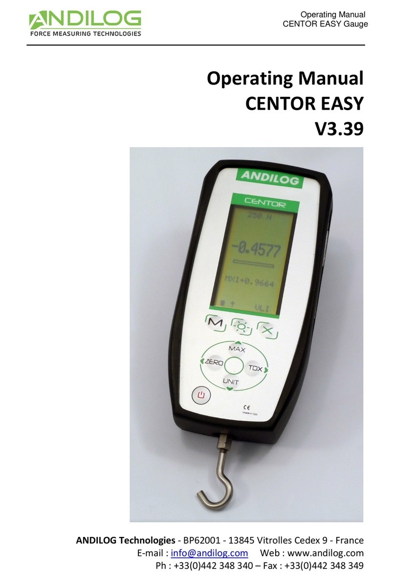 ANDILOG CENTOR EASY operating manual