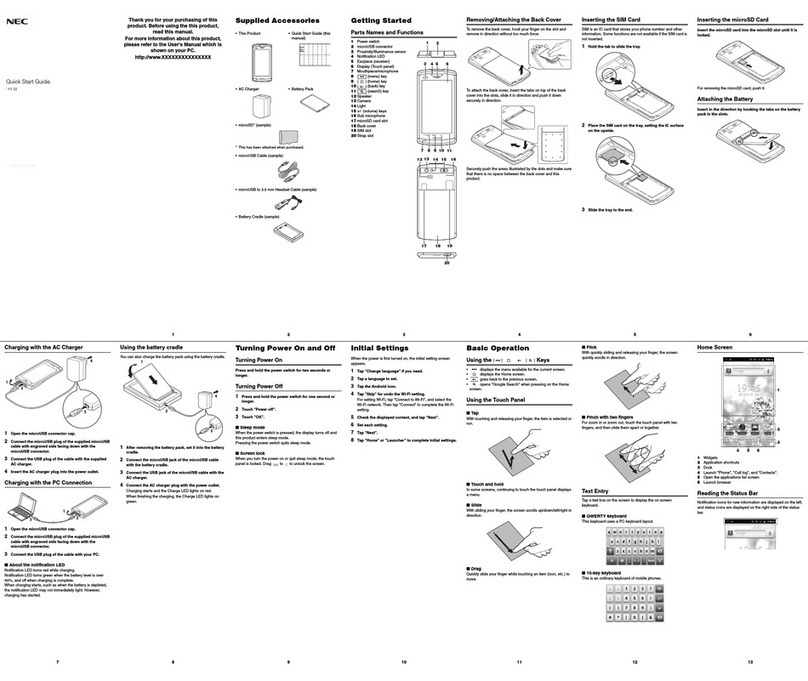 NEC Medias Operating and maintenance instructions
