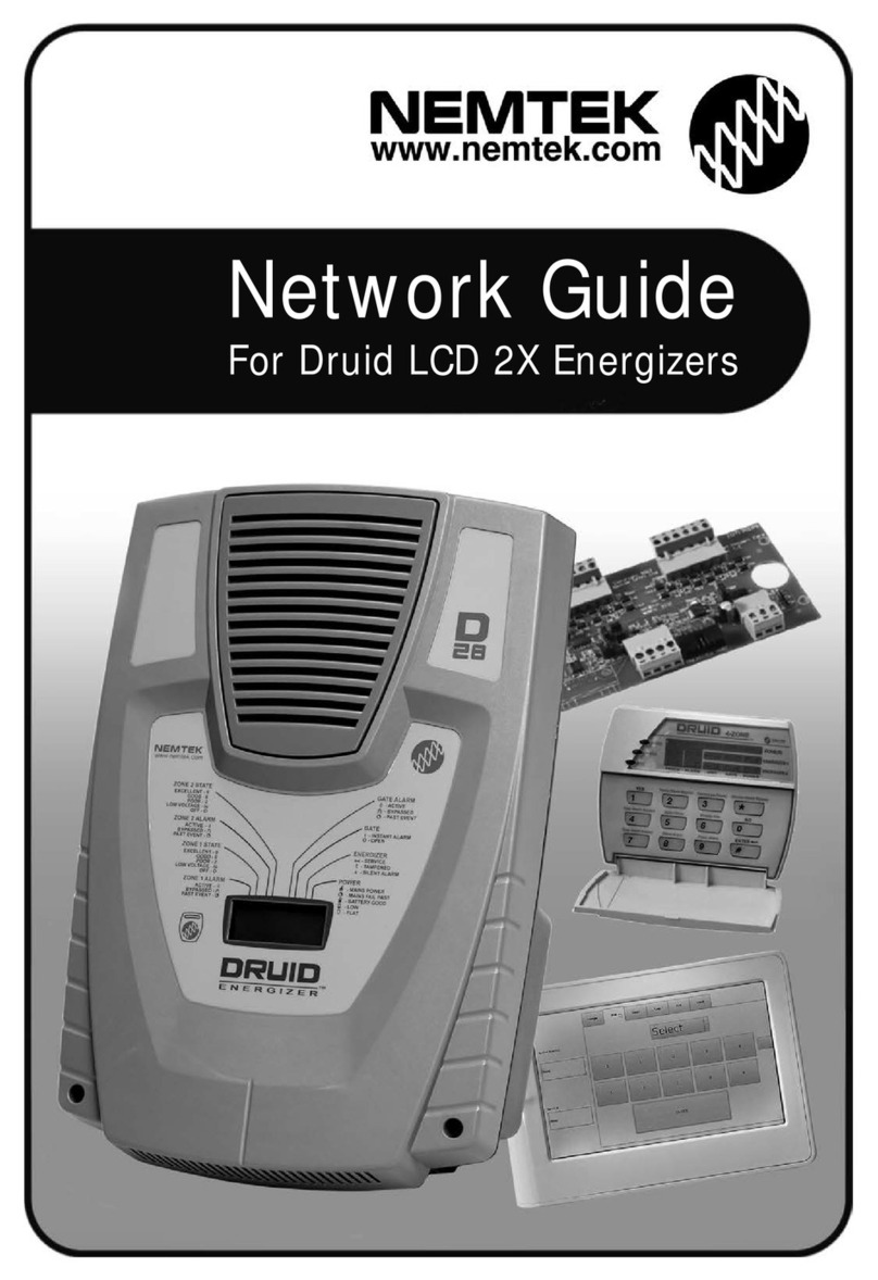 Nemtek Druid LCD 2X Installation and maintenance instructions