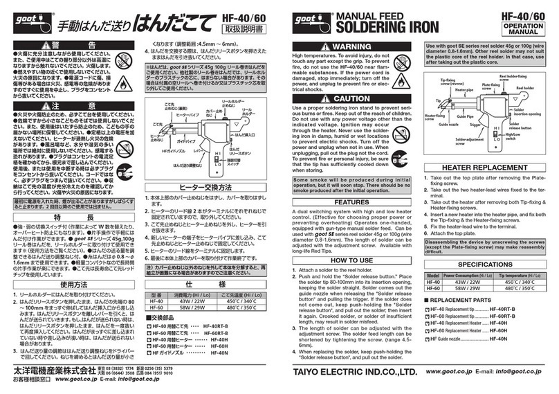 Goot HF-60 Operation manual