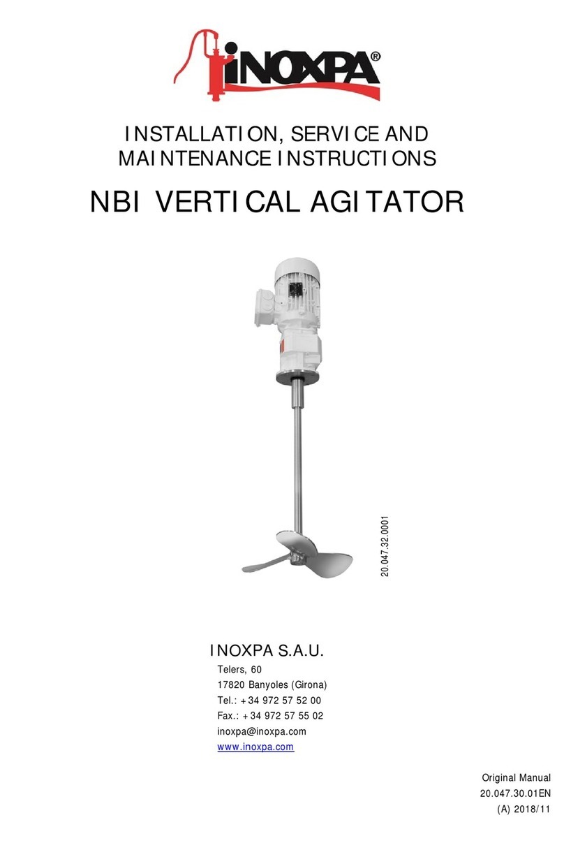 INOXPA NBI Installation, service & maintenance instruction