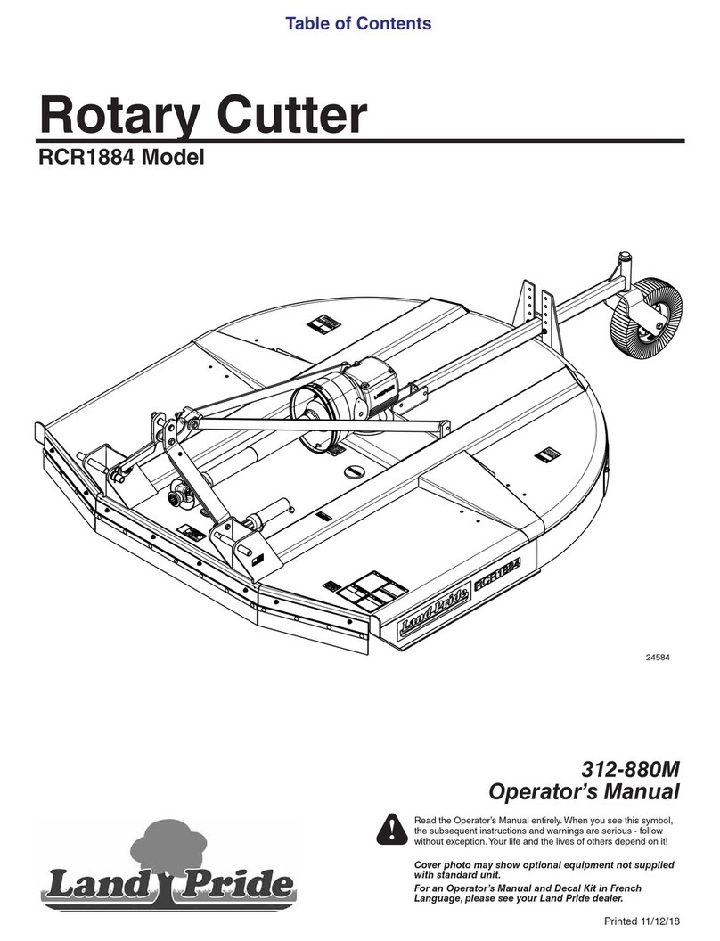 Land Pride Rotary Cutters RCR1884 Operator's manual