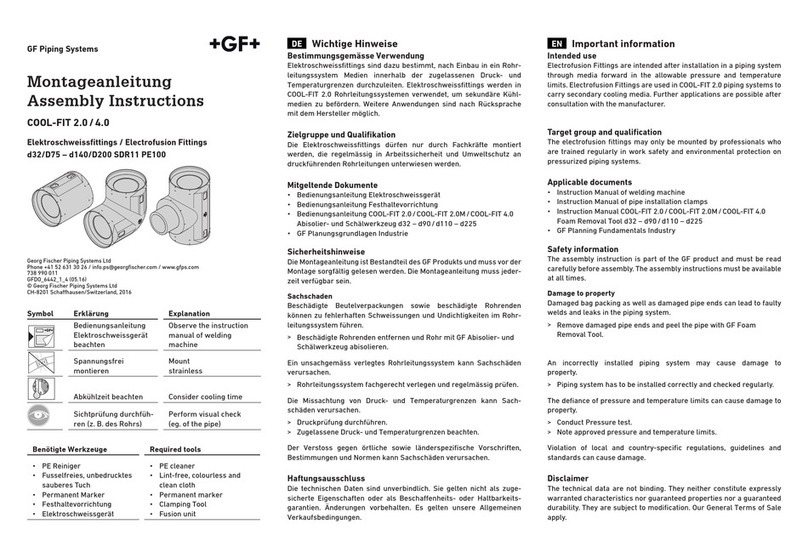 GF COOL-FIT 2.0 Assembly instructions