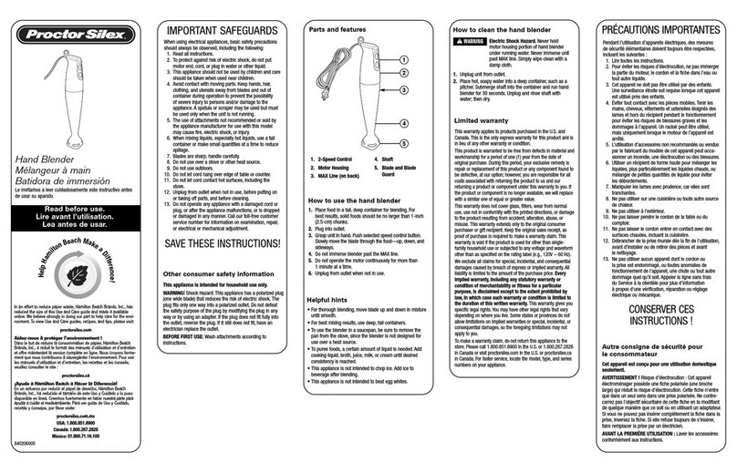 Proctor-Silex 59738 User manual