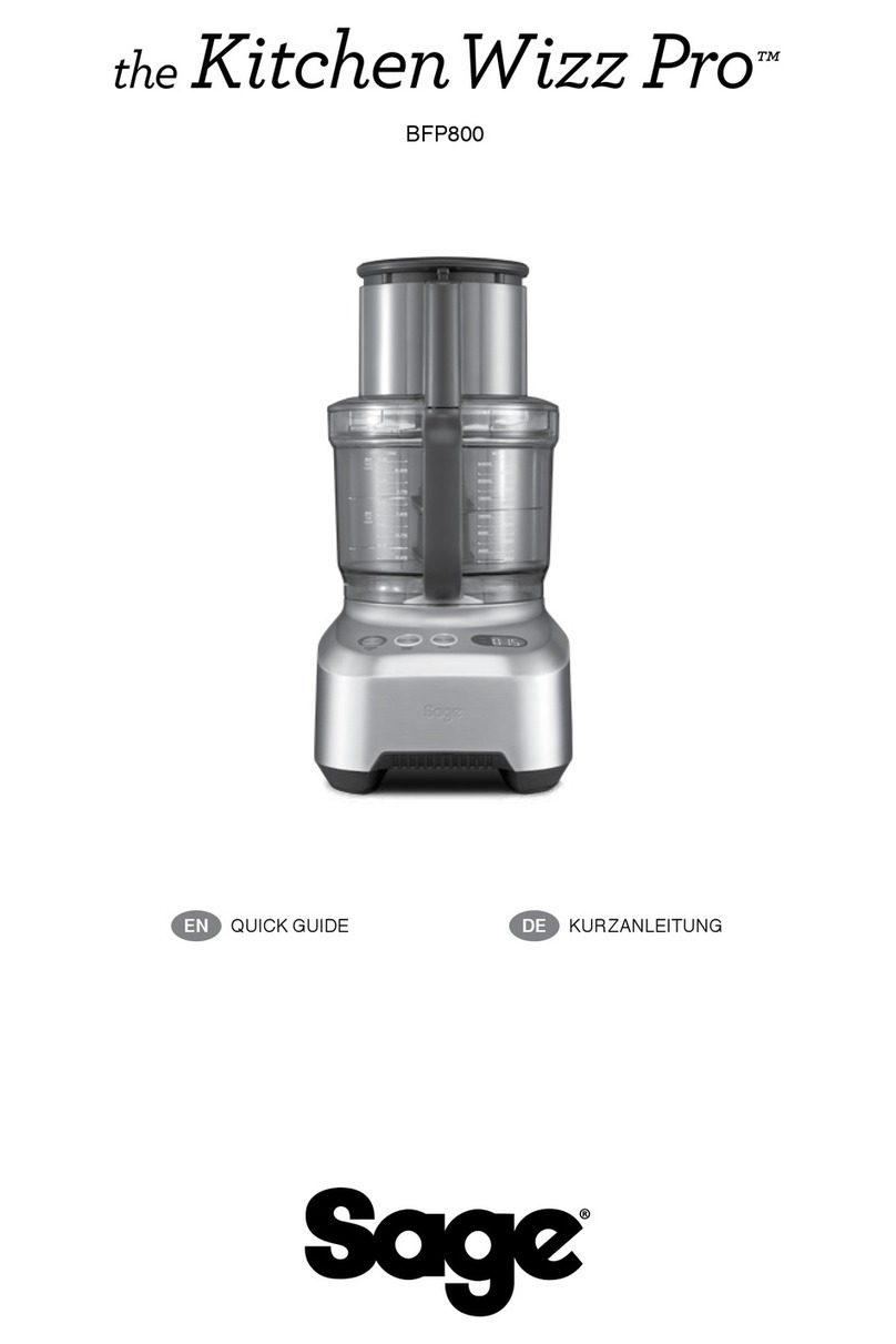 Sage Kitchen Wizz Pro Product Quick Guide