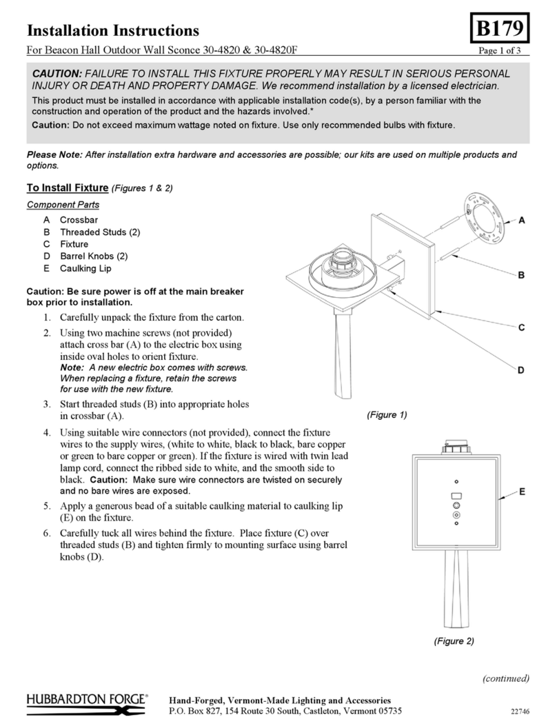 Hubbardton Forge 30-4820 User manual Hubbardton Forge 30-4820 User manual