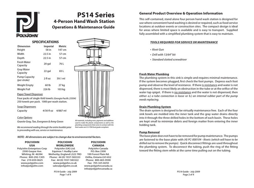 PolyJohn PS14 Series Operation & maintenance guide PolyJohn PS14 Series Operation & maintenance guide