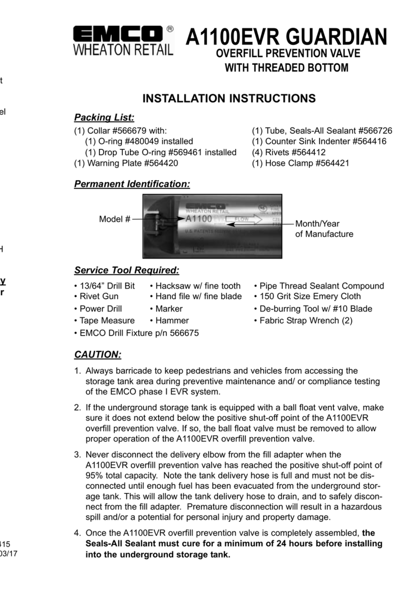 Emco A1100EVR GUARDIAN installation instructions