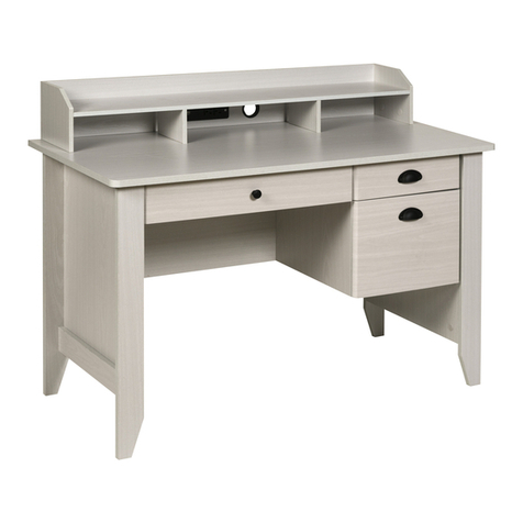 Onespace Executive Desk with Hutch and USB, Charger... User manual