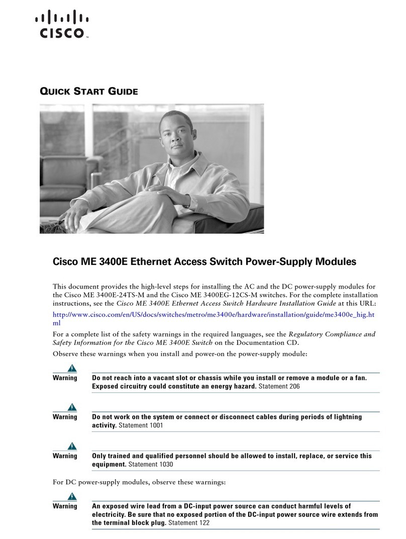Cisco ME 3400E quick start guide