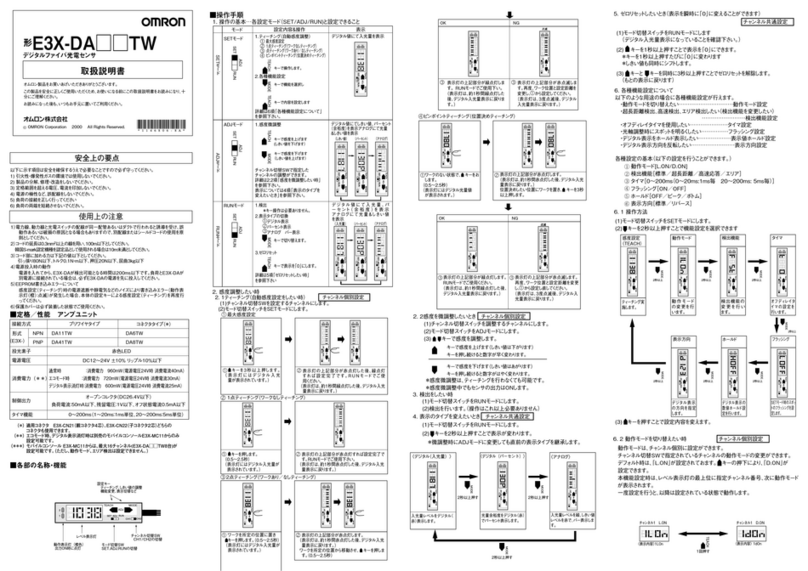 Omron E3X-DA11TW User manual