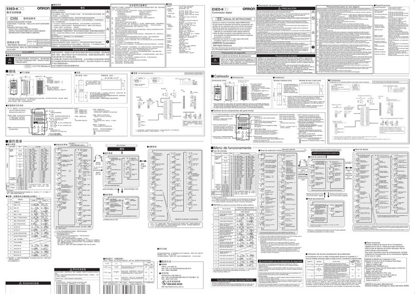 Omron E5ED-8 Series User manual