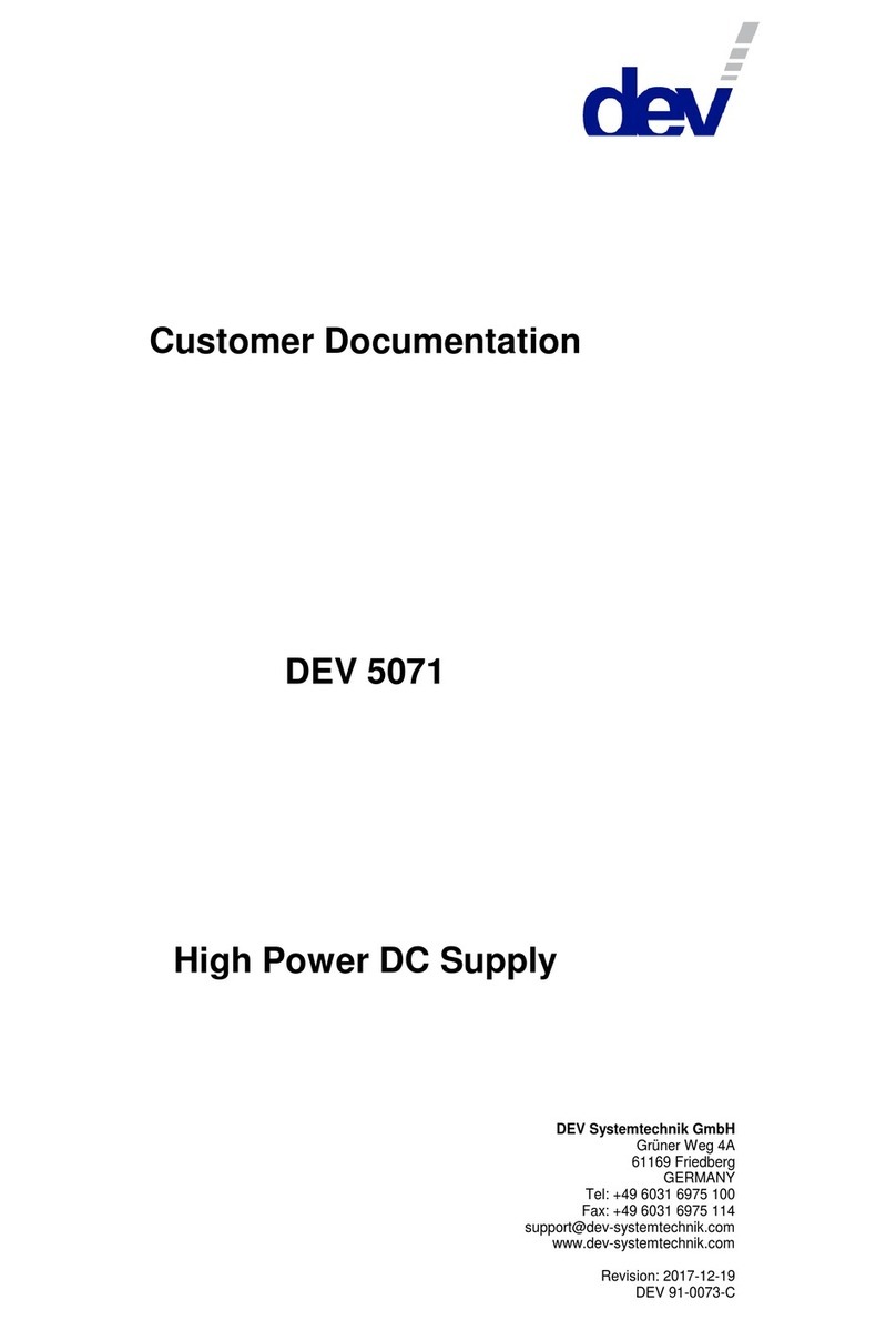 DEV 5071 Operator's manual