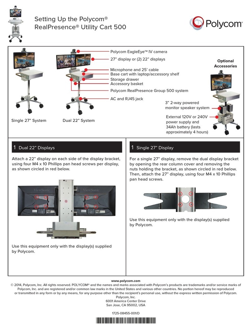 Polycom RealPresence Utility Cart 500 User manual Polycom RealPresence Utility Cart 500 User manual