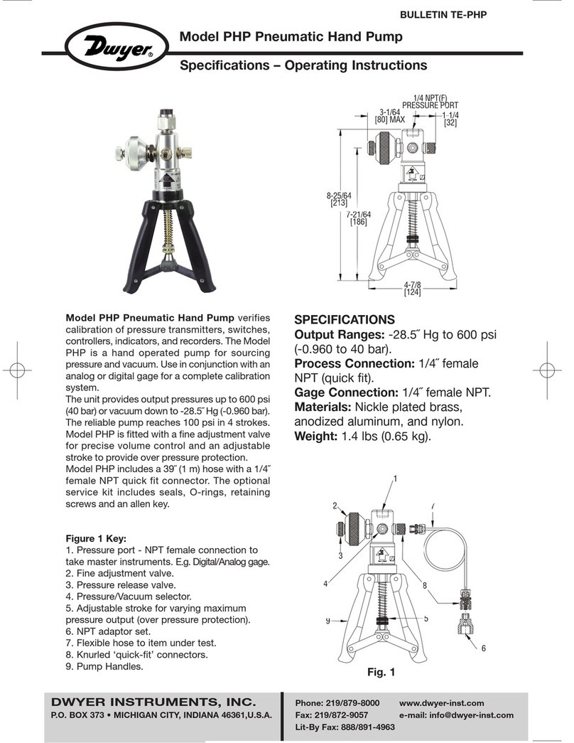 Dwyer Instruments PHP Specification and operating instructions