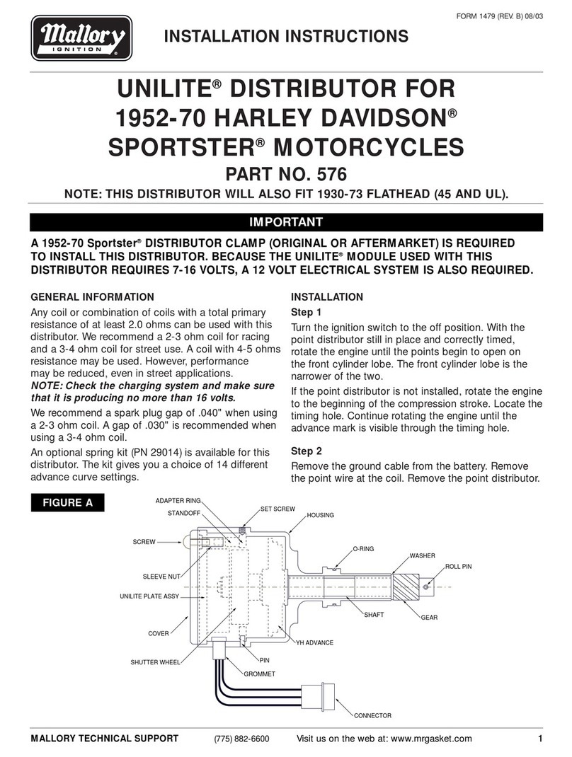 Mallory UNILITE 576 installation instructions