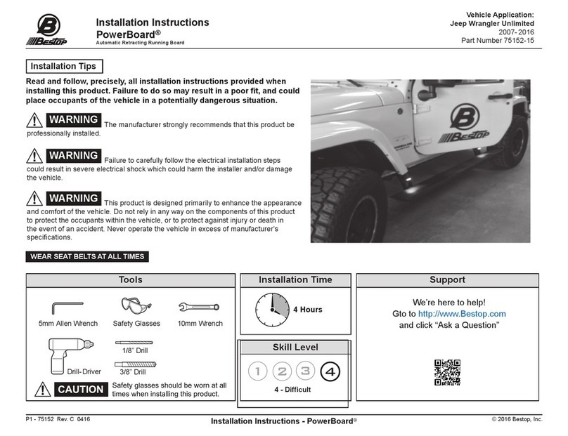 Bestop PowerBoard 75152-15 User manual