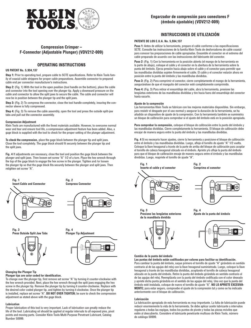 Klein Tools VDV212-009 operating instructions