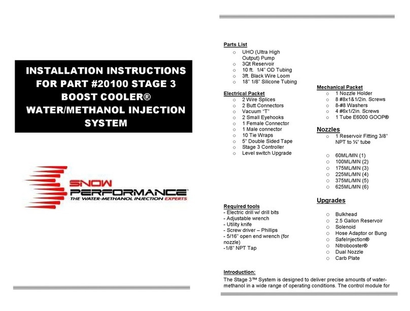 Snow Performance 20100 installation instructions