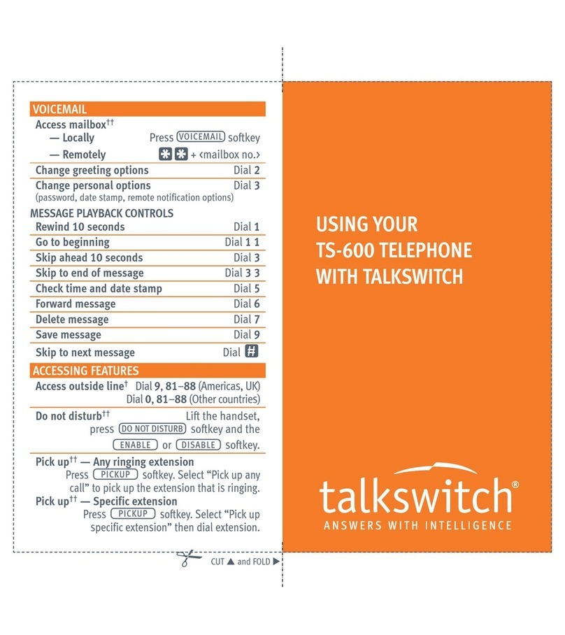 Talkswitch TS-600 User manual
