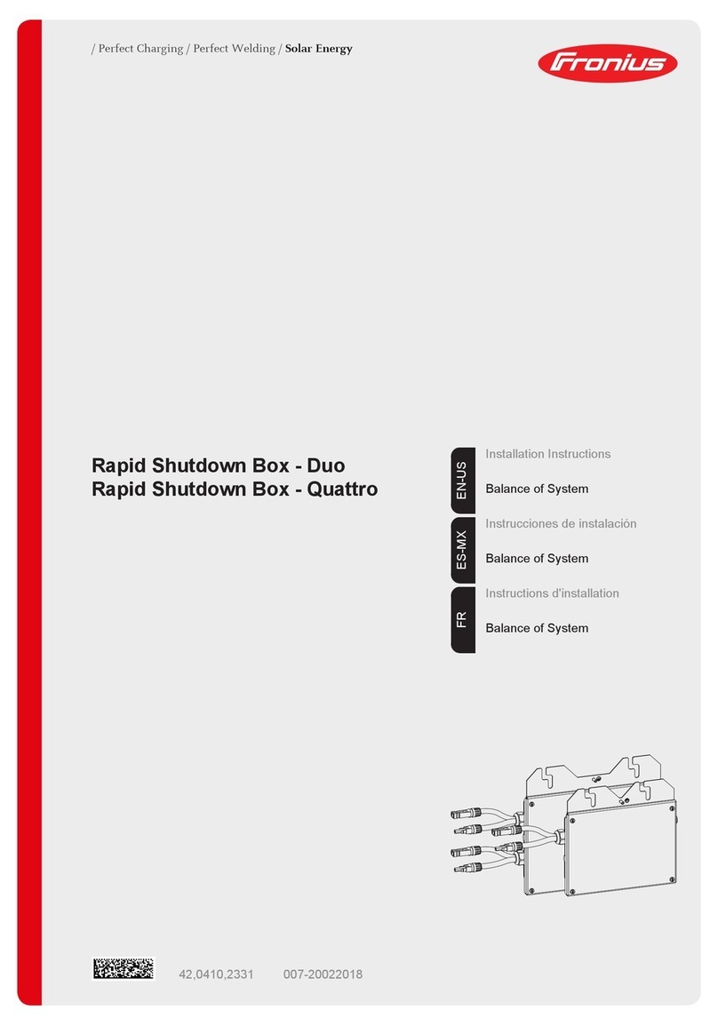 FRONIUS Rapid Shutdown Box-Duo User manual FRONIUS Rapid Shutdown Box-Duo User manual