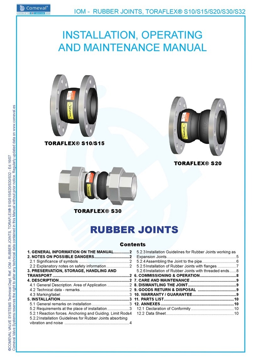 Comeval TORAFLEX S10 Installation, operating and maintenance manual