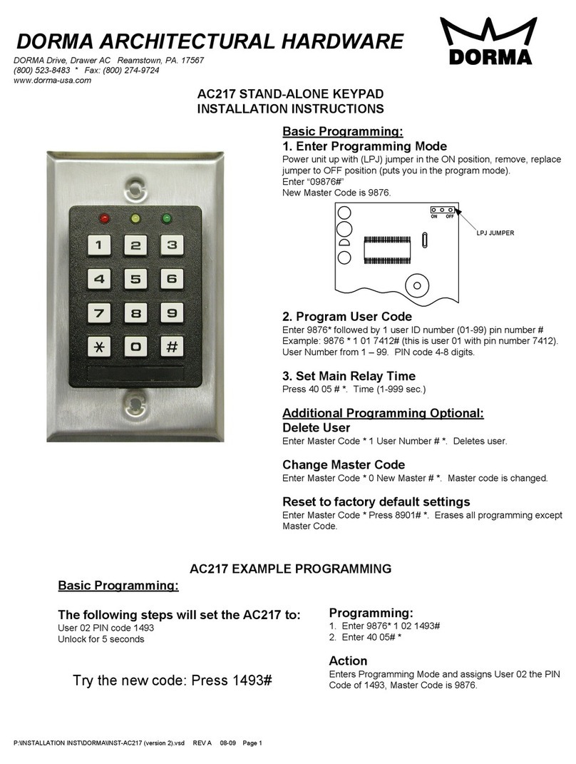 Dorma AC217 installation instructions