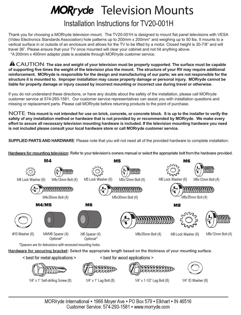 MORryde TV20-001H installation instructions