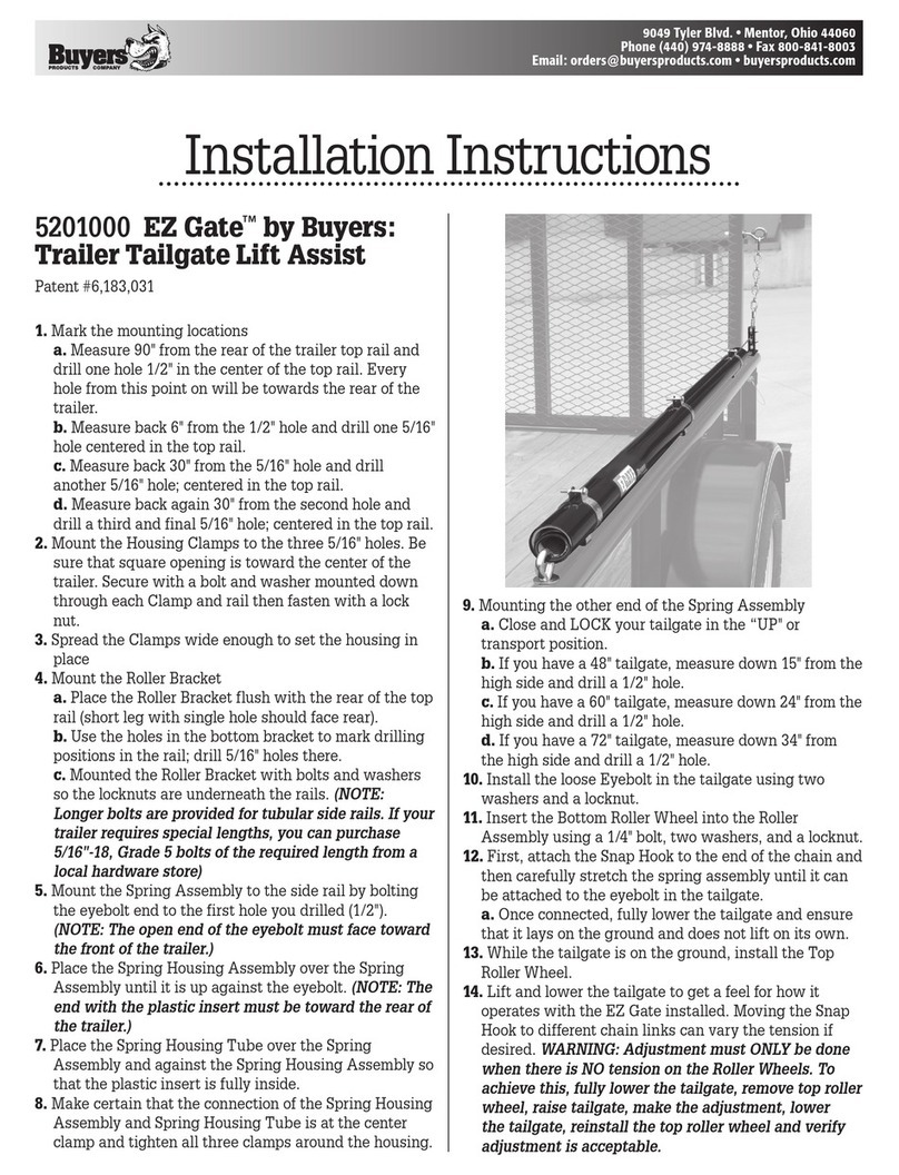 Buyers EZ Gate 5201000 Installation instructions manual