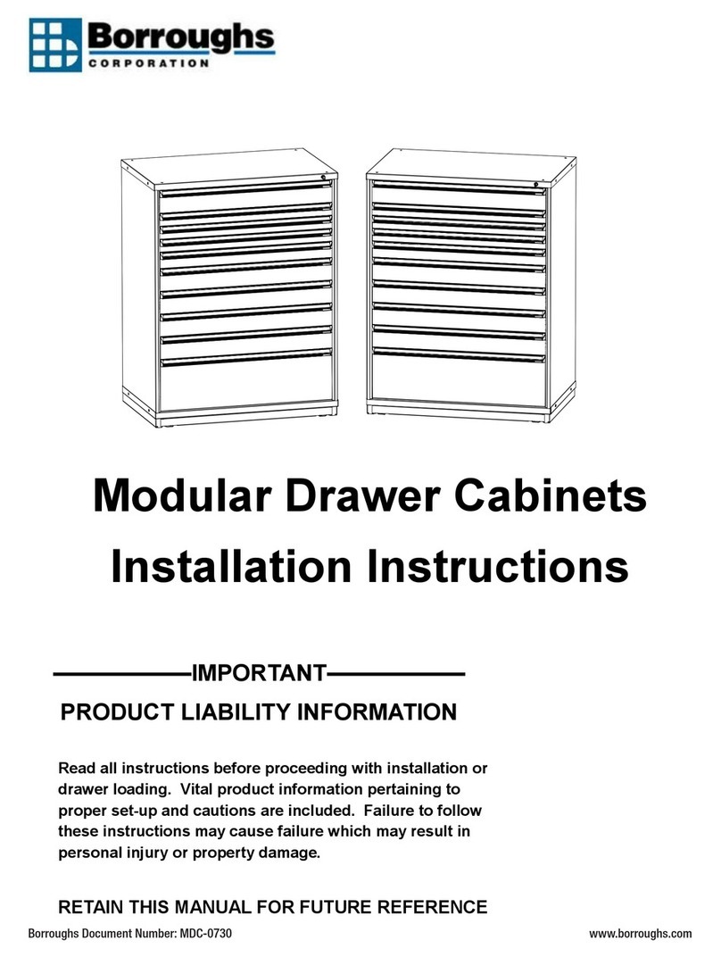 Borroughs Modular Drawer Cabinets User manual