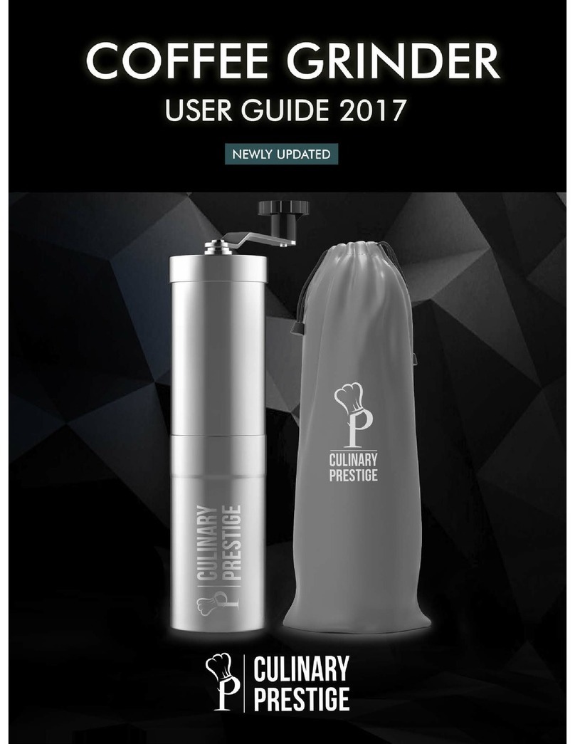 Culinary Prestige Ceramic Burr Manual Coffee Grinder user guide
