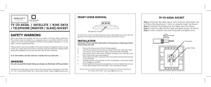 Simplicity TV CO-AXIAL SOCKET user manual