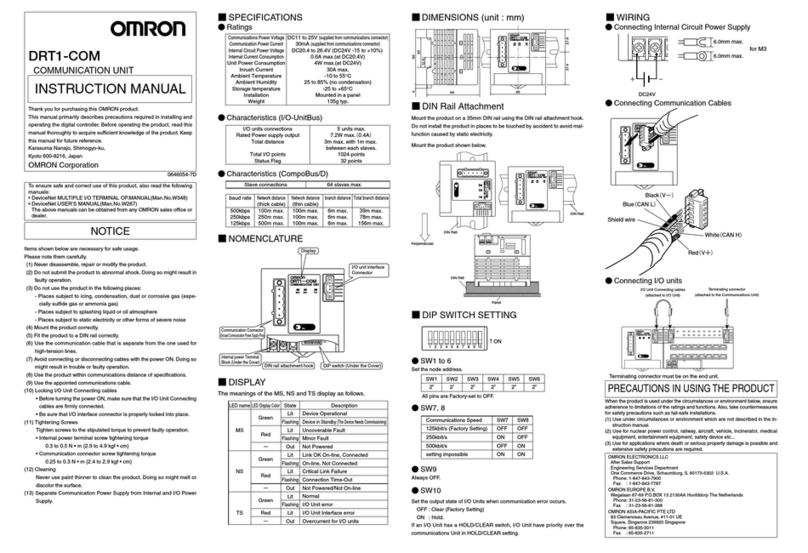 Omron DRT1-COM instruction manual