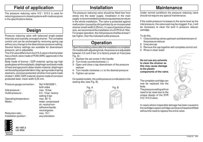 Reliance 315.5 User manual