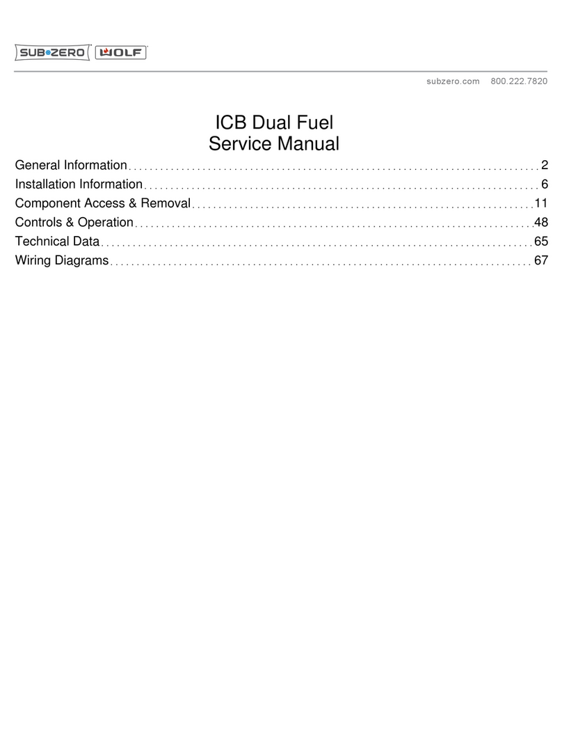 Sub-Zero Wolf ICBDF364G Service manual