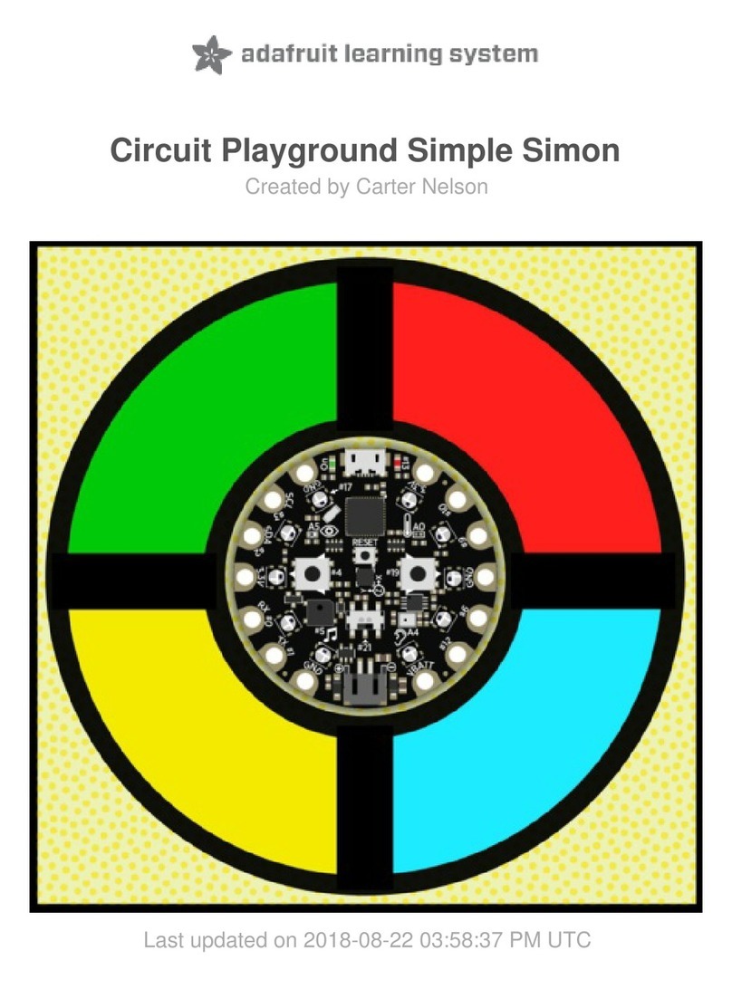 Adafruit Industries Circuit Playground Simple Simon manual