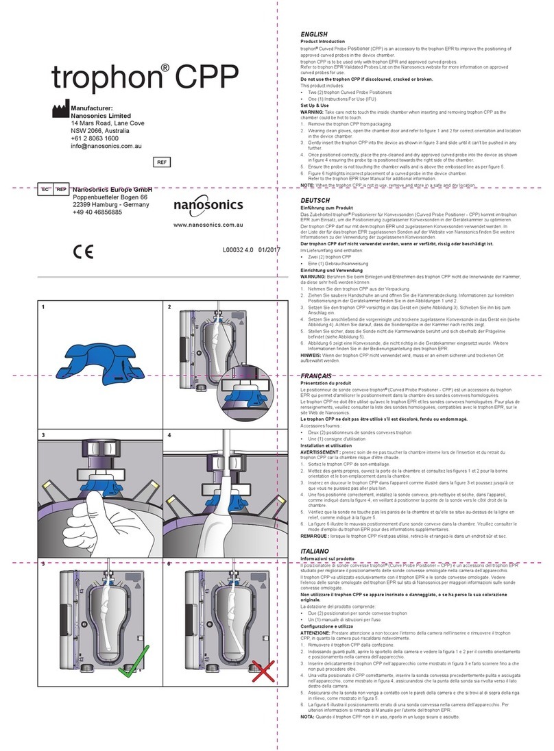 Nanosonics trophon CPP user manual