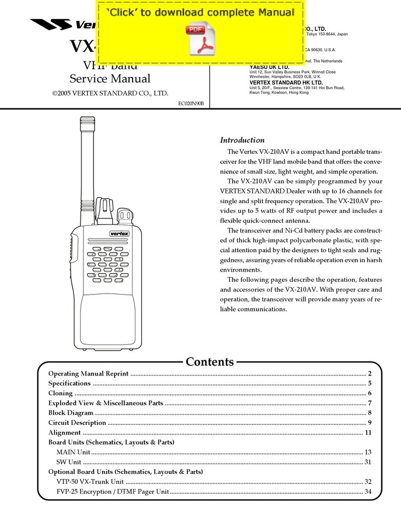 Vertex VX-210AV Service manual