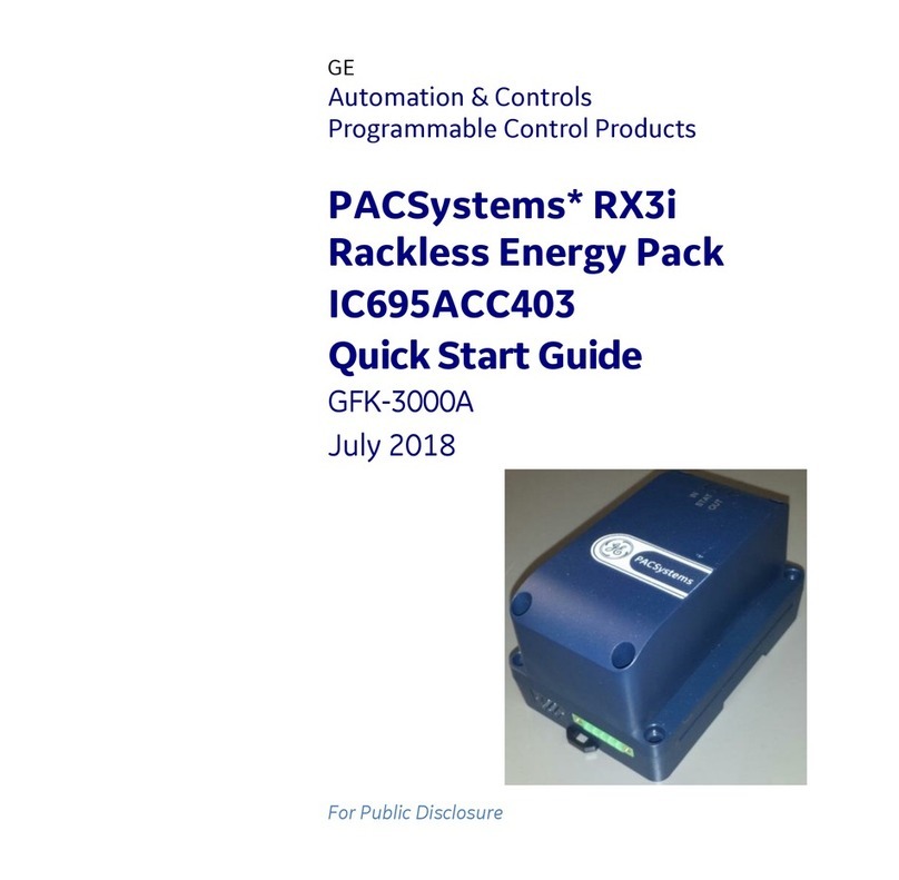 GE PACSystems RX3i IC695ACC403 quick start guide