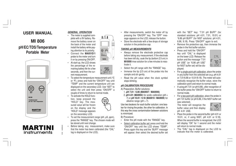Martini Instruments MI 806 User manual Martini Instruments MI 806 User manual