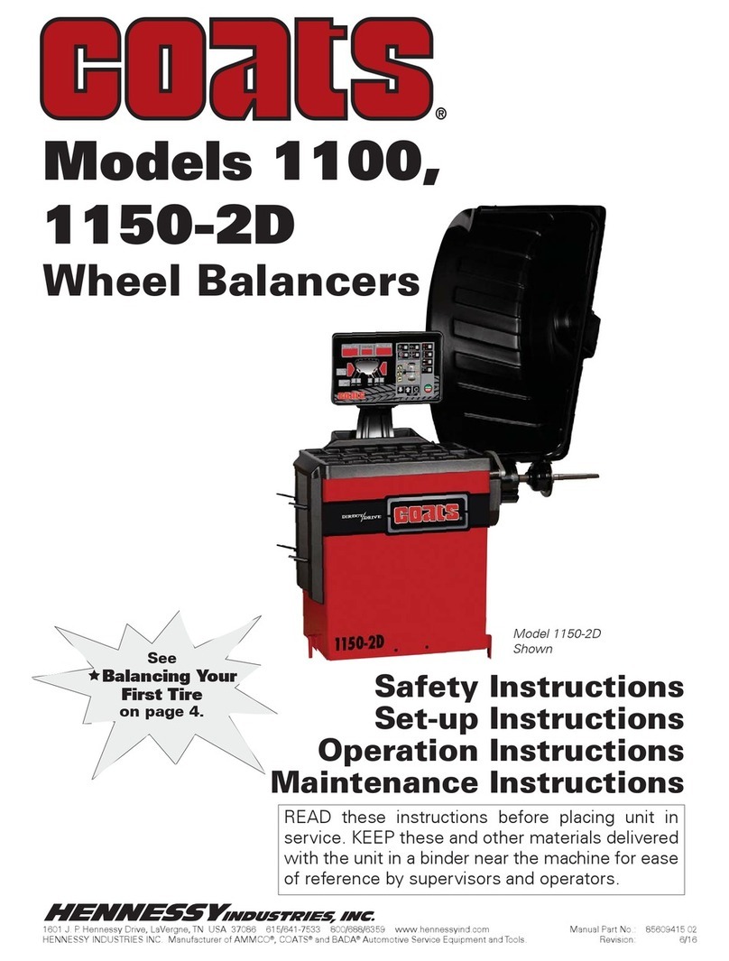 HENNESSY INDUSTRIES Coats 1100 instructions HENNESSY INDUSTRIES Coats 1100 instructions