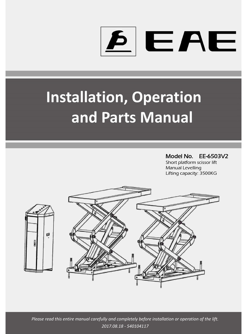 EAE EE-6503V2 Installation, operation, and parts manual