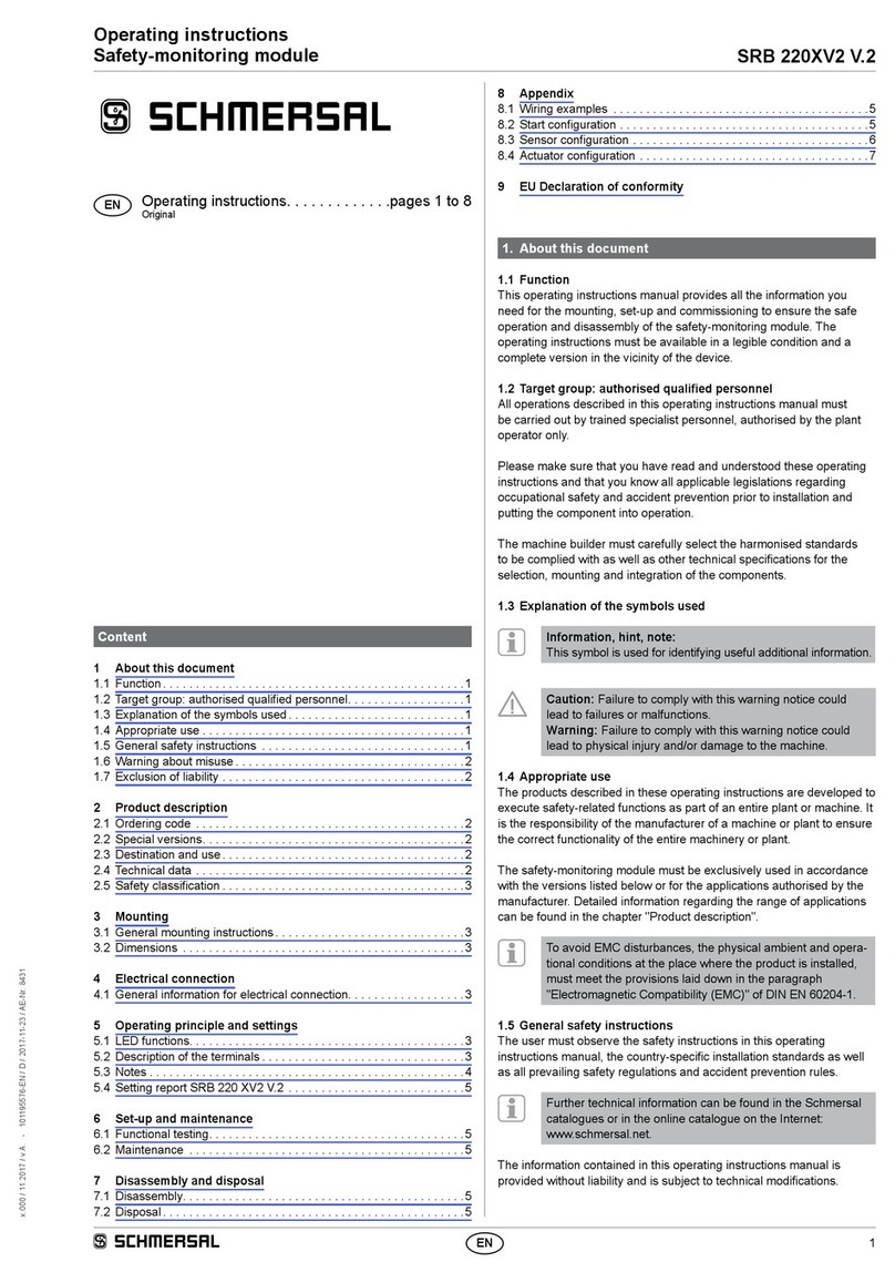 schmersal SRB 220XV2 V.2 operating instructions
