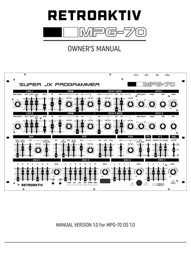 Retroaktiv MPG-70 owner's manual
