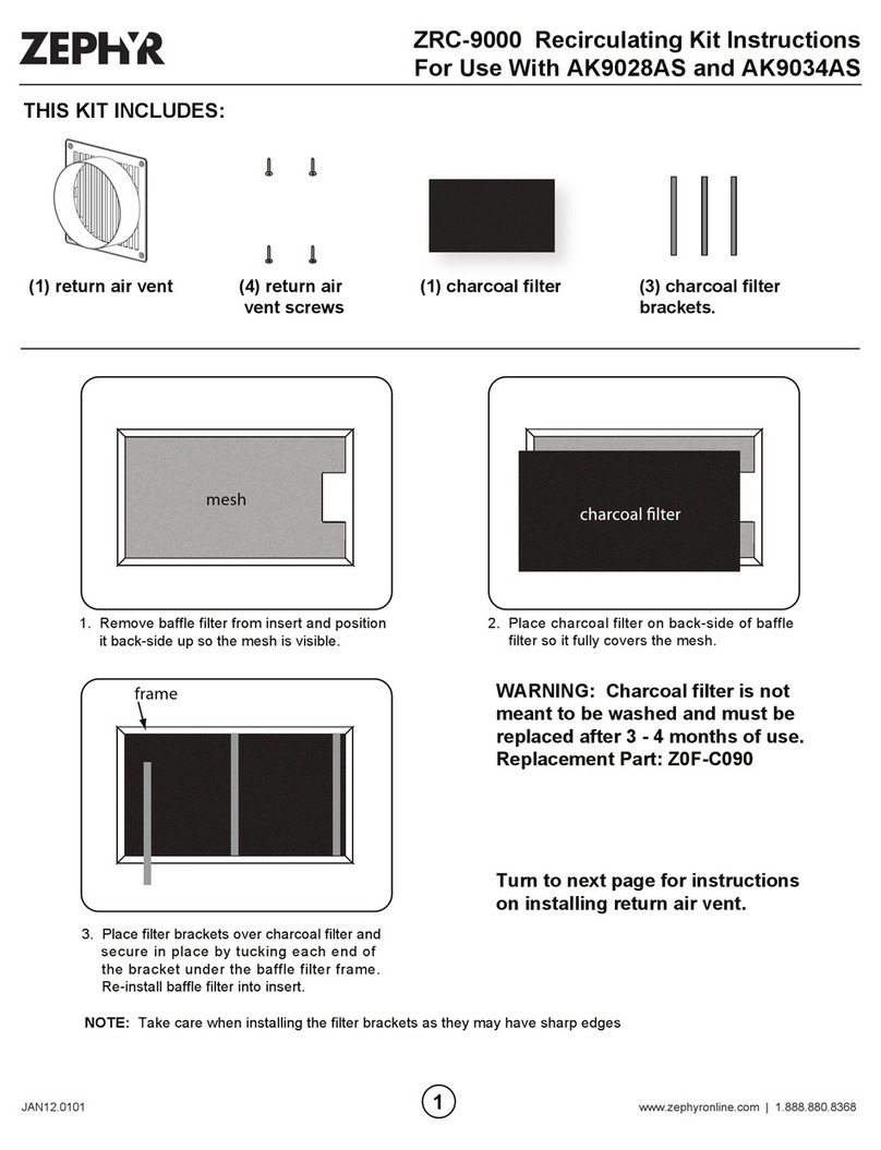 Zephyr ZRC-9000 Instructions for use