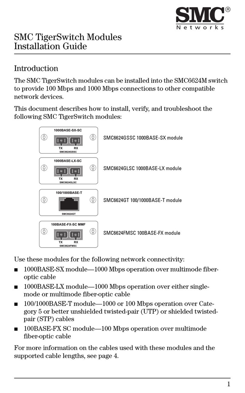 SMC Networks TigerSwitch series installation guide SMC Networks TigerSwitch series installation guide